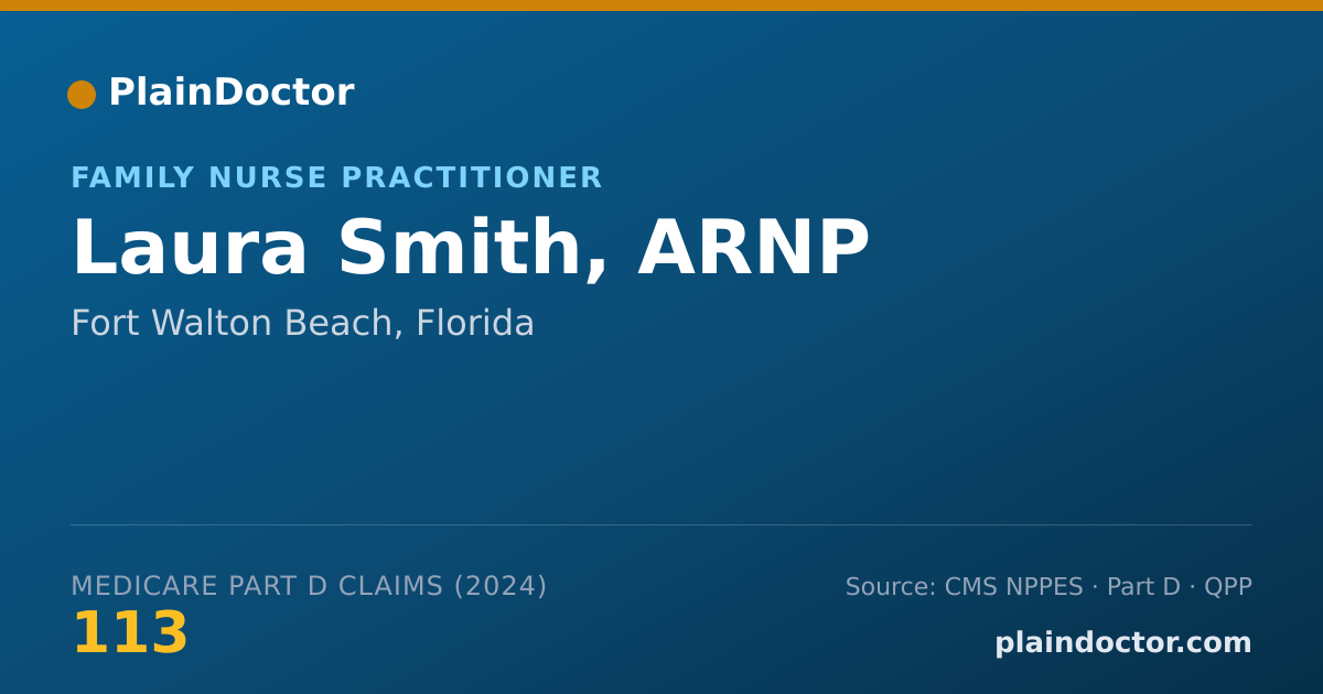 Shareable card for Laura Smith, ARNP - Family Nurse Practitioner, Fort Walton Beach, FL