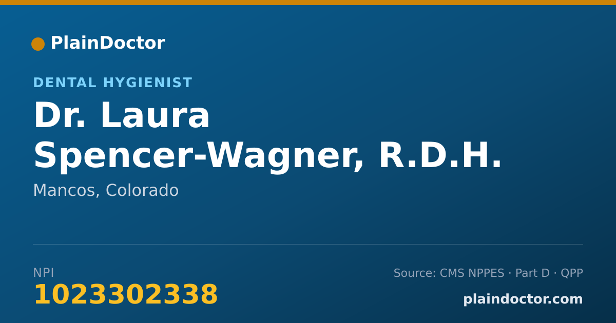 Shareable card for Laura Spencer-Wagner, R.D.H. - Dental Hygienist, Mancos, CO