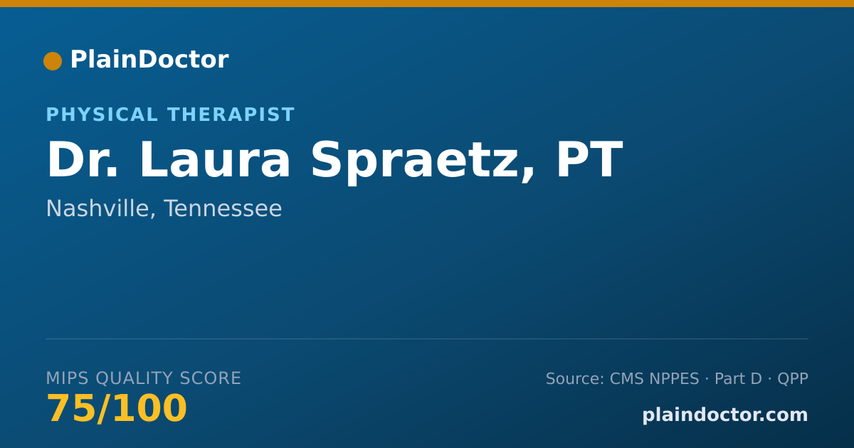 Shareable card for Laura Spraetz, PT - Physical Therapist, Nashville, TN