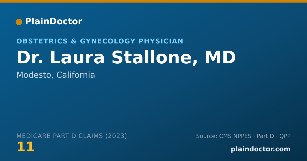 Shareable card for Laura Stallone, MD - Obstetrics & Gynecology Physician, Modesto, CA