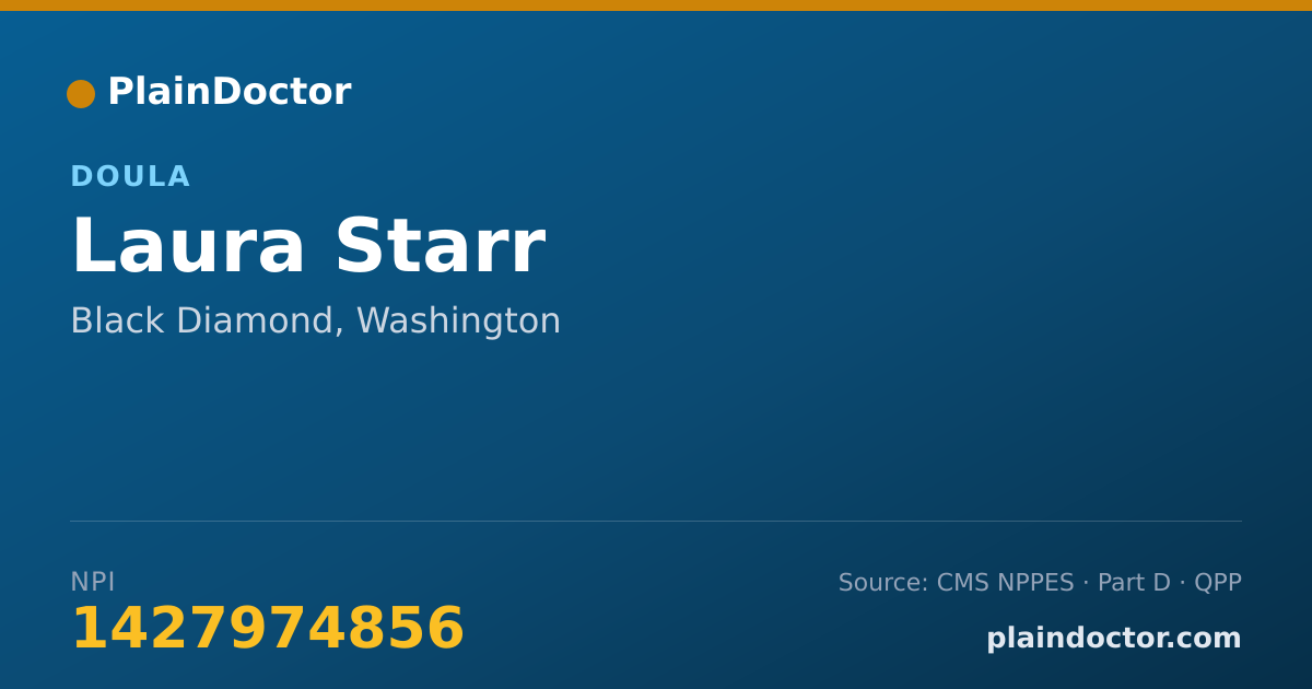 Shareable card for Laura Starr - Doula, Black Diamond, WA