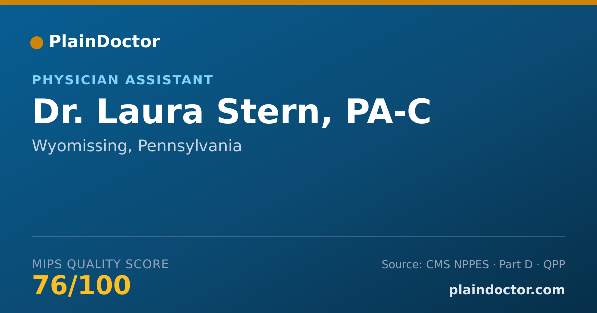 Shareable card for Laura Stern, PA-C - Physician Assistant, Wyomissing, PA