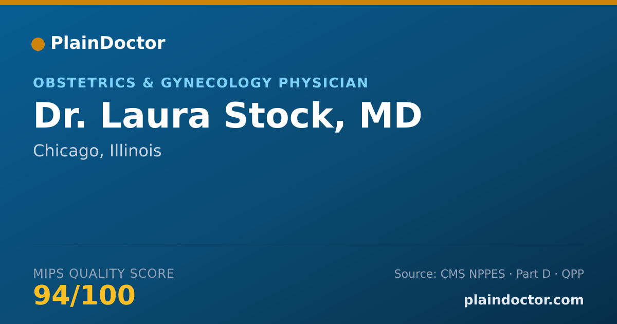 Shareable card for Laura Stock, MD - Obstetrics & Gynecology Physician, Chicago, IL