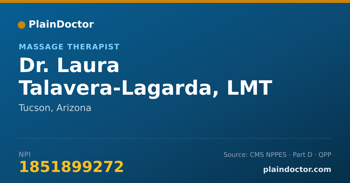 Shareable card for Laura Talavera-Lagarda, LMT - Massage Therapist, Tucson, AZ