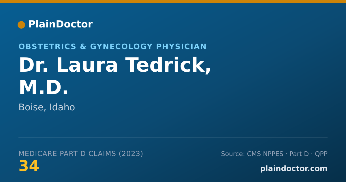 Shareable card for Laura Tedrick, M.D. - Obstetrics & Gynecology Physician, Boise, ID