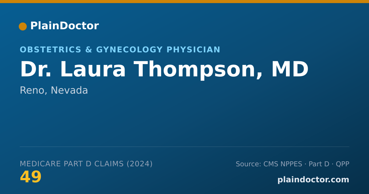 Shareable card for Laura Thompson, MD - Obstetrics & Gynecology Physician, Reno, NV