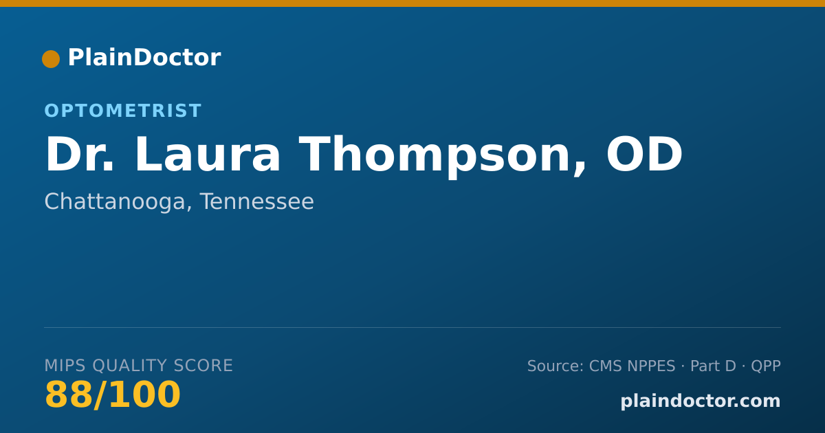 Shareable card for Laura Thompson, OD - Optometrist, Chattanooga, TN