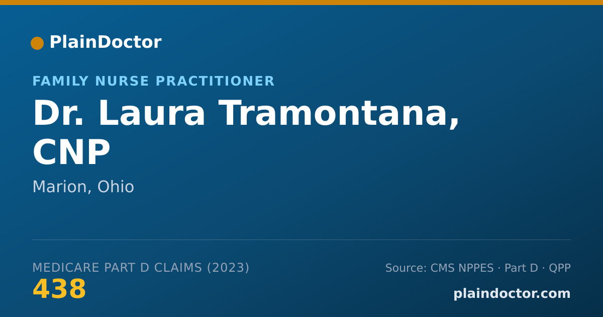 Shareable card for Laura Tramontana, CNP - Family Nurse Practitioner, Marion, OH