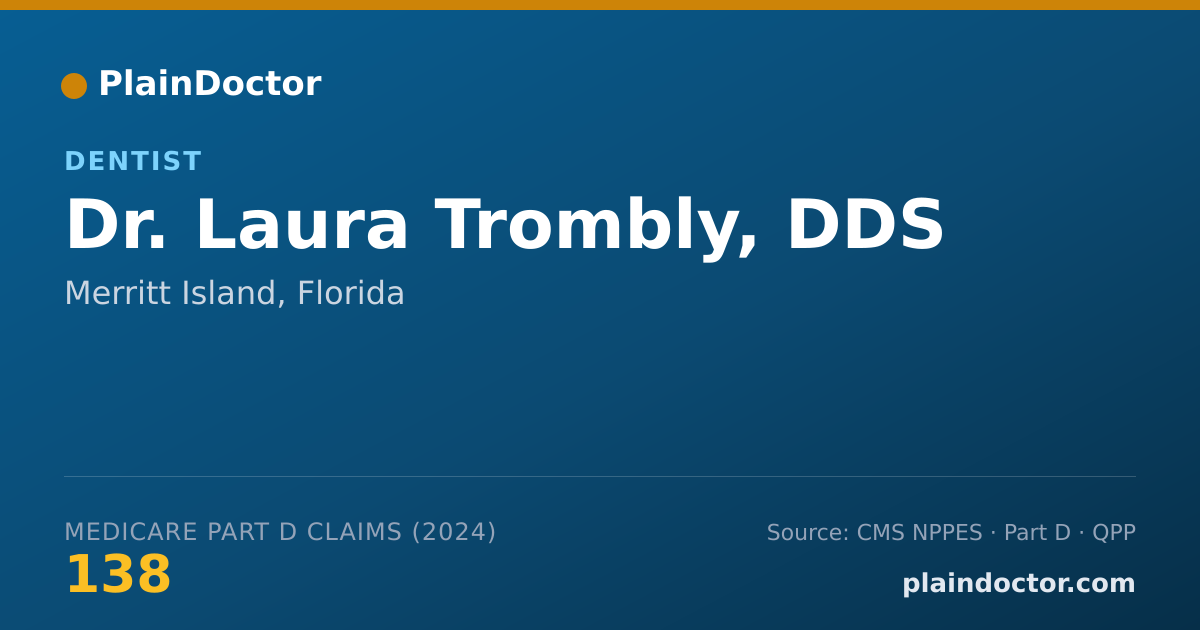 Shareable card for Laura Trombly, DDS - Dentist, Merritt Island, FL