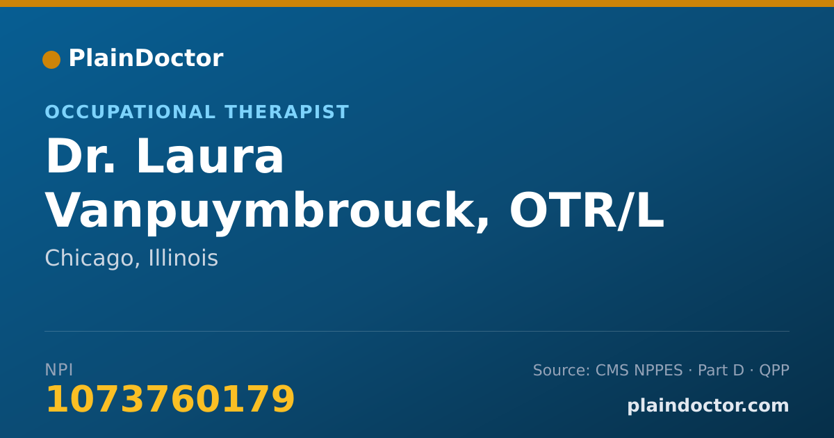 Shareable card for Laura Vanpuymbrouck, OTR/L - Occupational Therapist, Chicago, IL