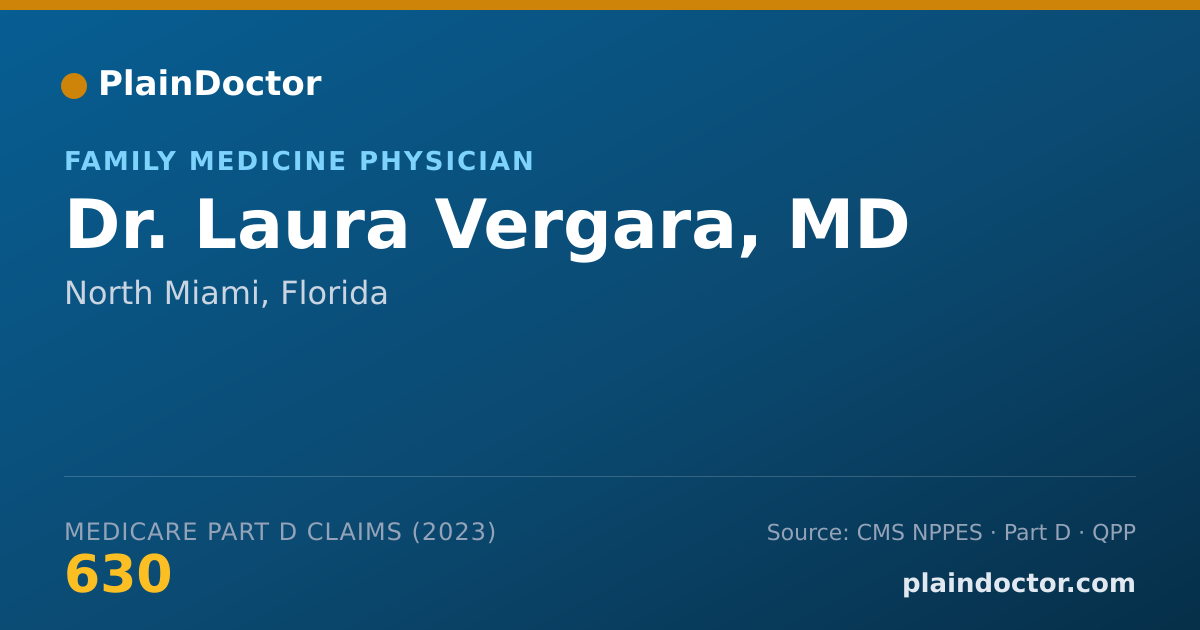 Shareable card for Laura Vergara, MD - Family Medicine Physician, North Miami, FL
