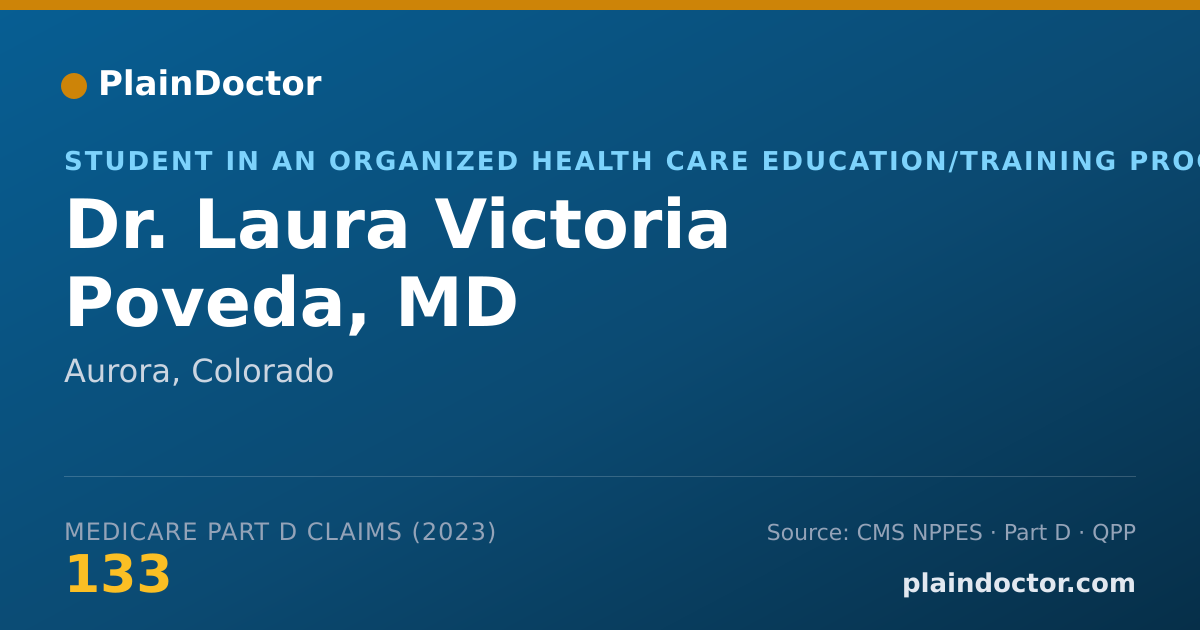 Shareable card for Laura Victoria Poveda, MD - Student in an Organized Health Care Education/Training Program, Aurora, CO