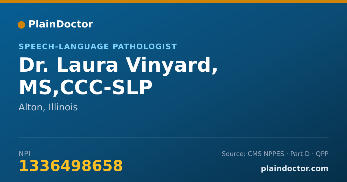 Shareable card for Laura Vinyard, MS,CCC-SLP - Speech-Language Pathologist, Alton, IL