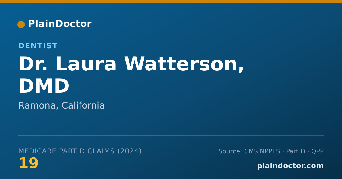 Shareable card for Laura Watterson, DMD - Dentist, Ramona, CA