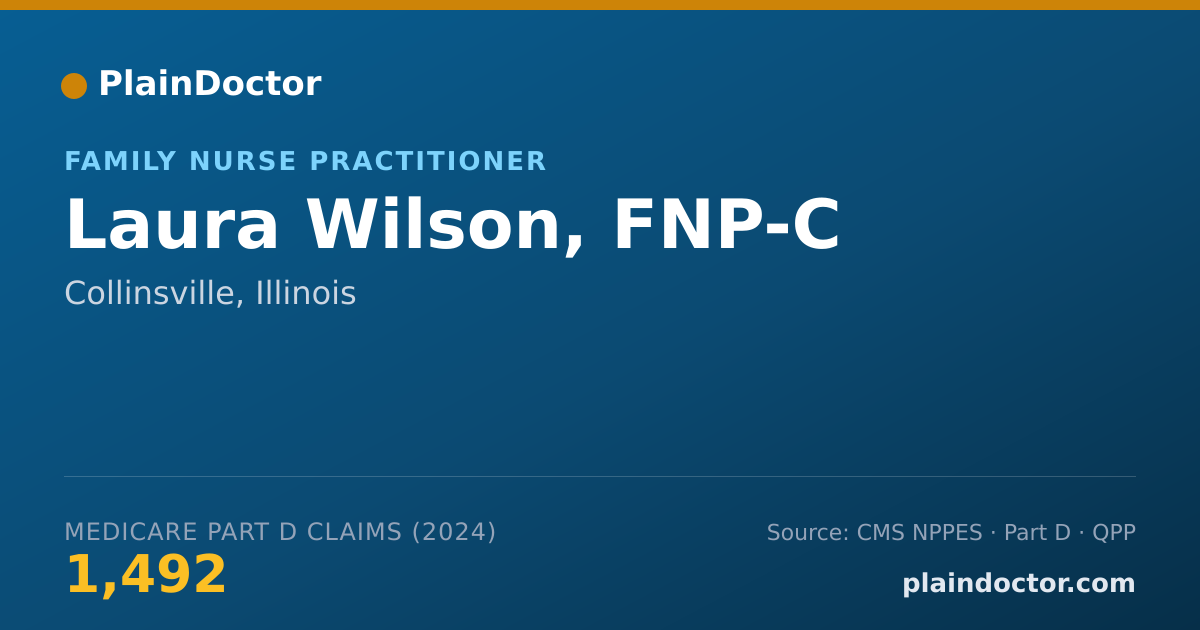 Shareable card for Laura Wilson, FNP-C - Family Nurse Practitioner, Collinsville, IL