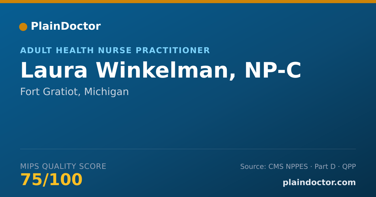 Shareable card for Laura Winkelman, NP-C - Adult Health Nurse Practitioner, Fort Gratiot, MI