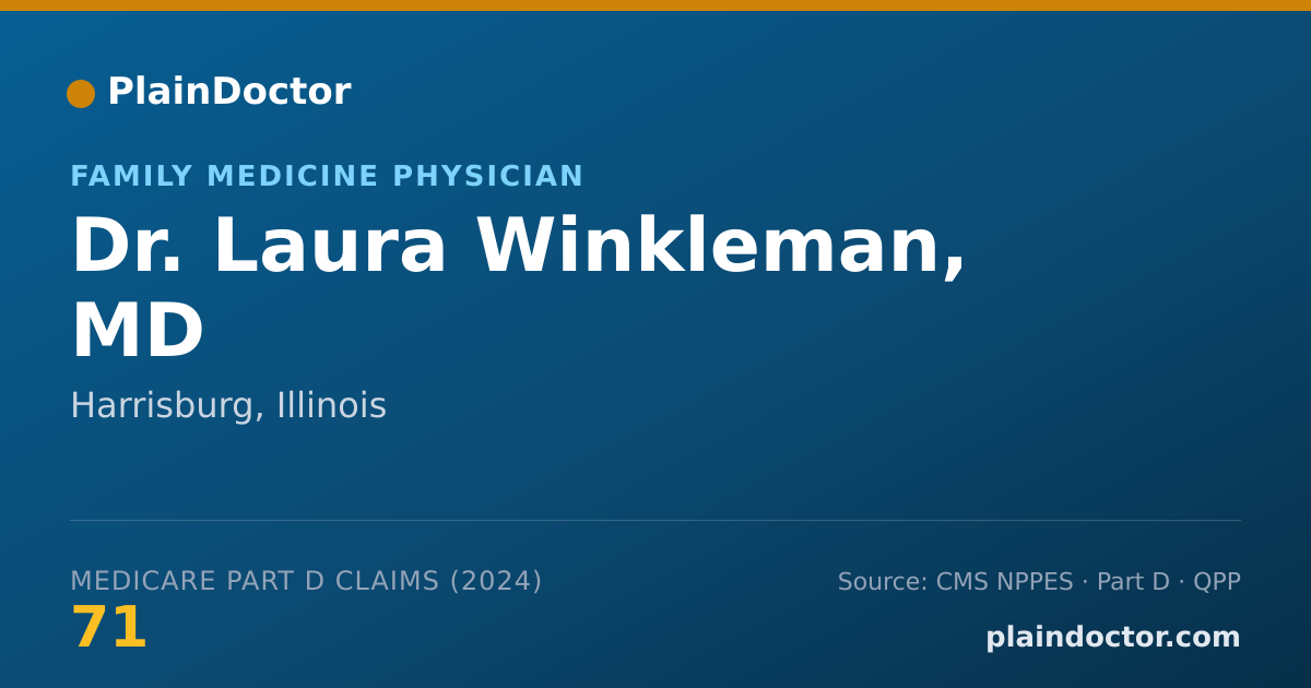 Shareable card for Laura Winkleman, MD - Family Medicine Physician, Harrisburg, IL