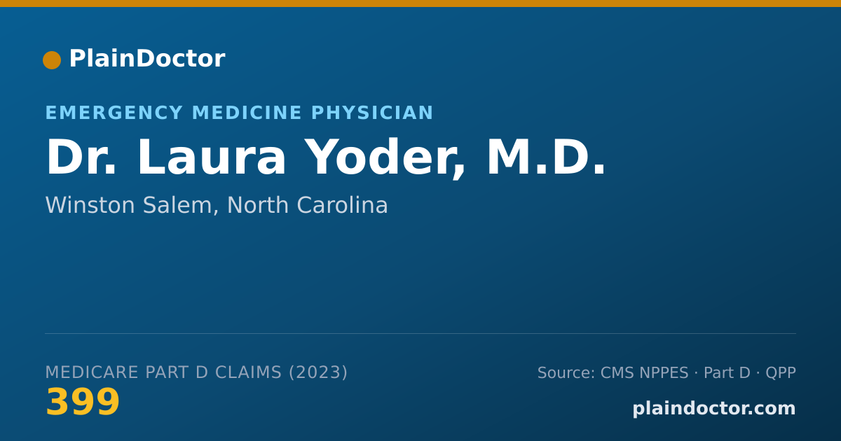 Shareable card for Laura Yoder, M.D. - Emergency Medicine Physician, Winston Salem, NC