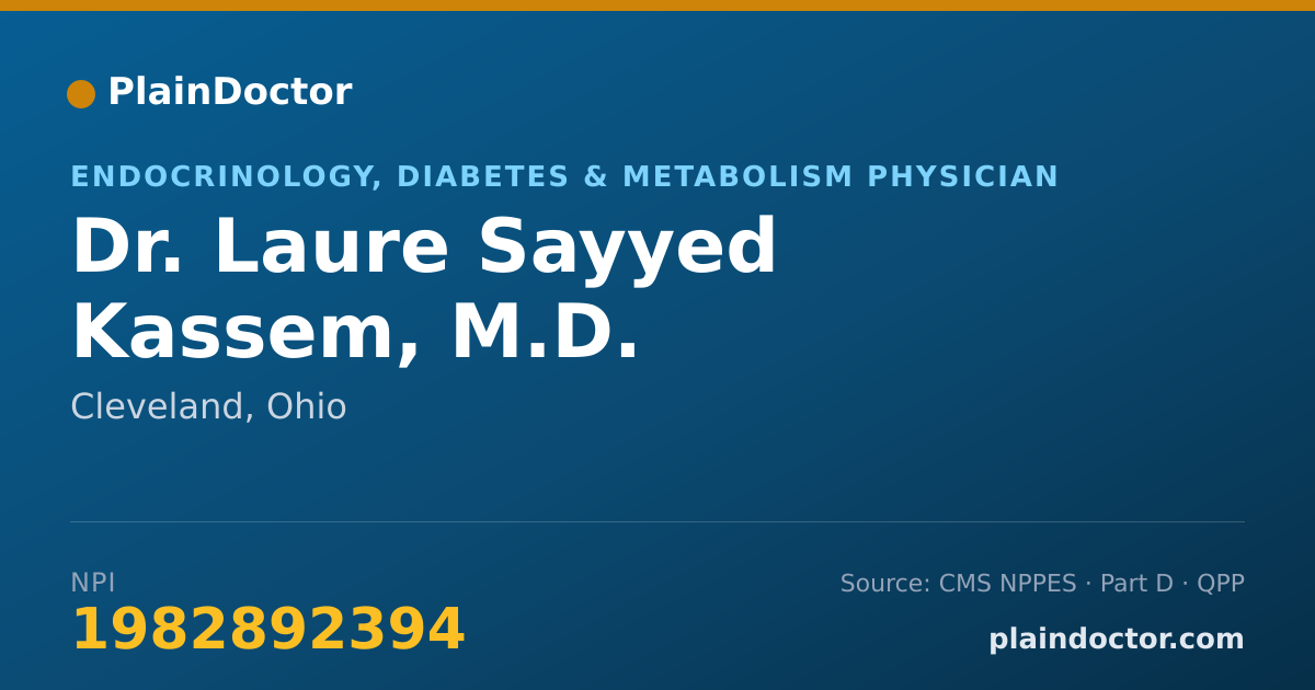 Shareable card for Laure Sayyed Kassem, M.D. - Endocrinology, Diabetes & Metabolism Physician, Cleveland, OH