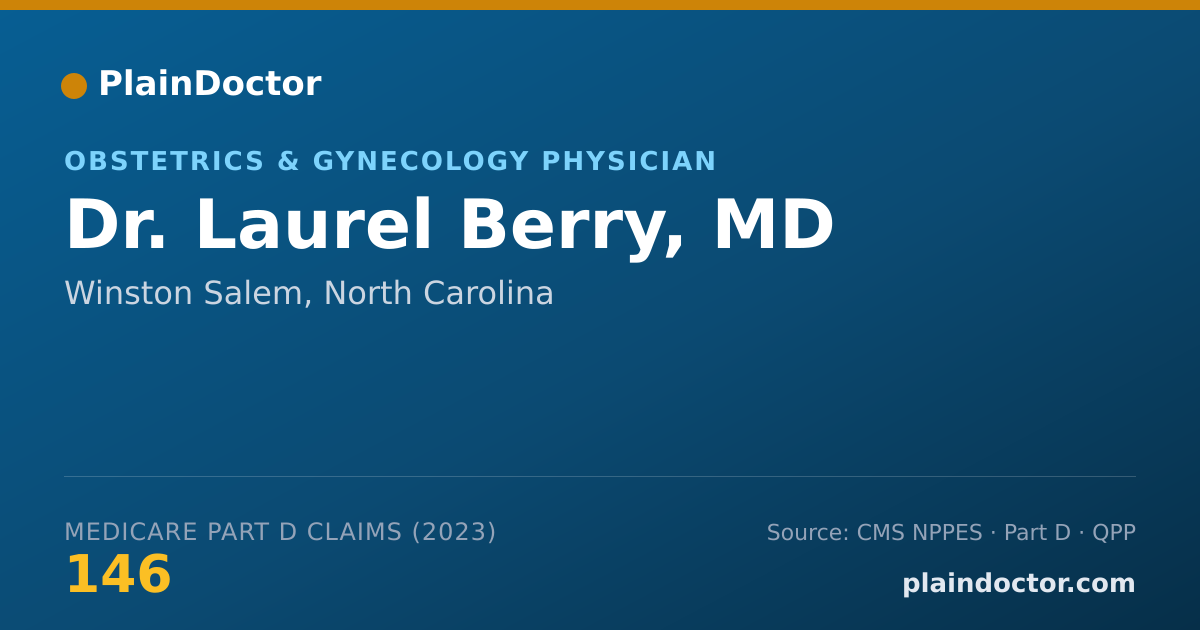 Shareable card for Laurel Berry, MD - Obstetrics & Gynecology Physician, Winston Salem, NC