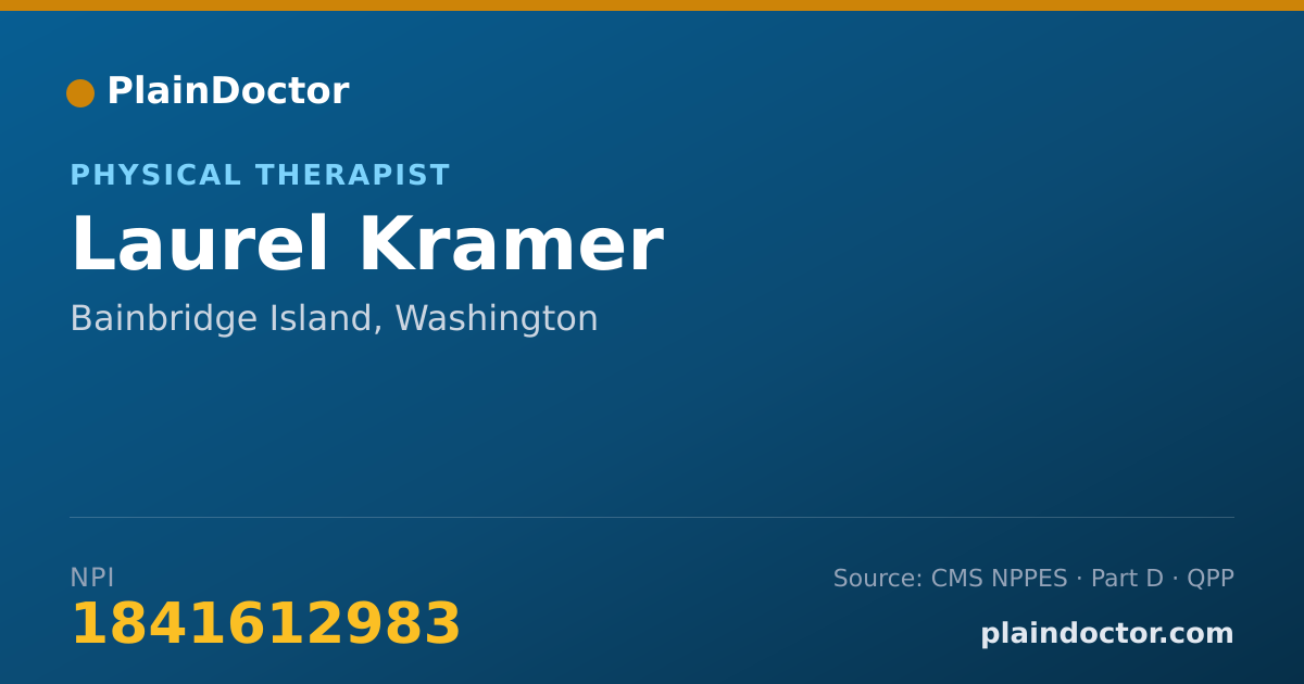 Shareable card for Laurel Kramer - Physical Therapist, Bainbridge Island, WA