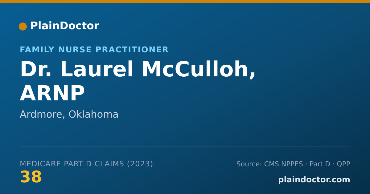 Shareable card for Laurel McCulloh, ARNP - Family Nurse Practitioner, Ardmore, OK