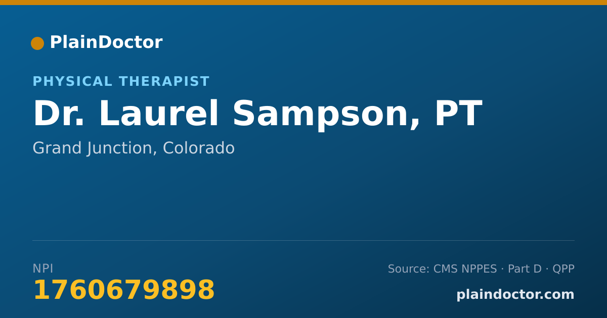 Shareable card for Laurel Sampson, PT - Physical Therapist, Grand Junction, CO