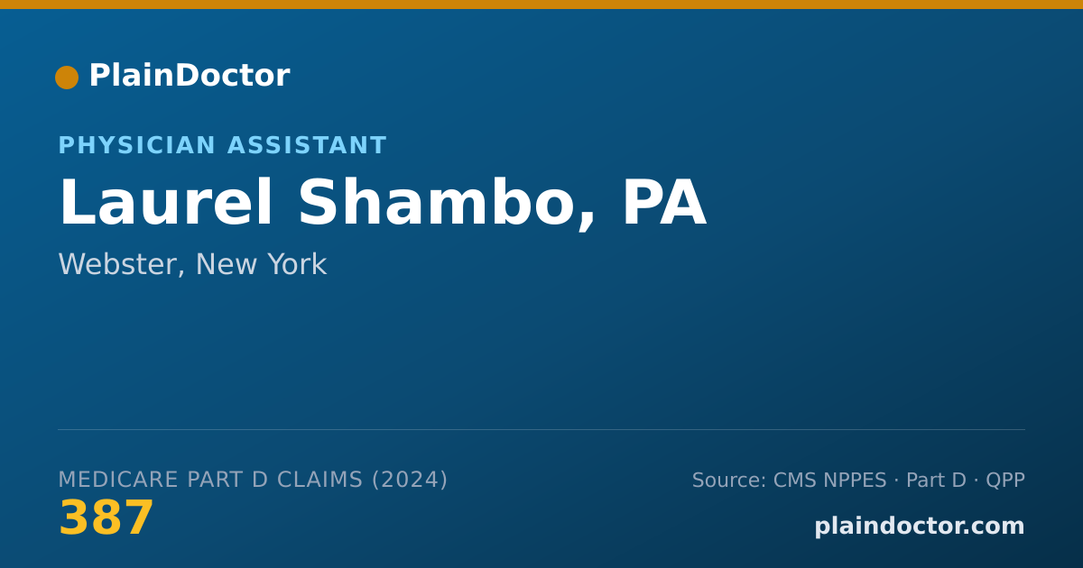 Shareable card for Laurel Shambo, PA - Physician Assistant, Webster, NY