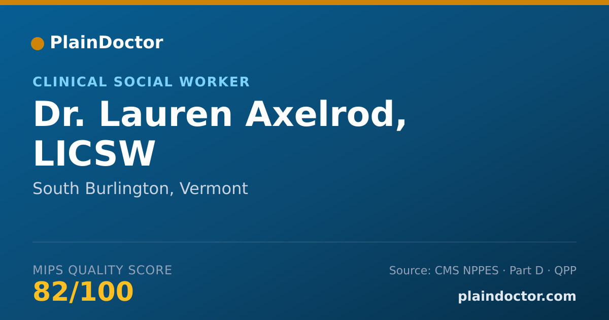 Shareable card for Lauren Axelrod, LICSW - Clinical Social Worker, South Burlington, VT