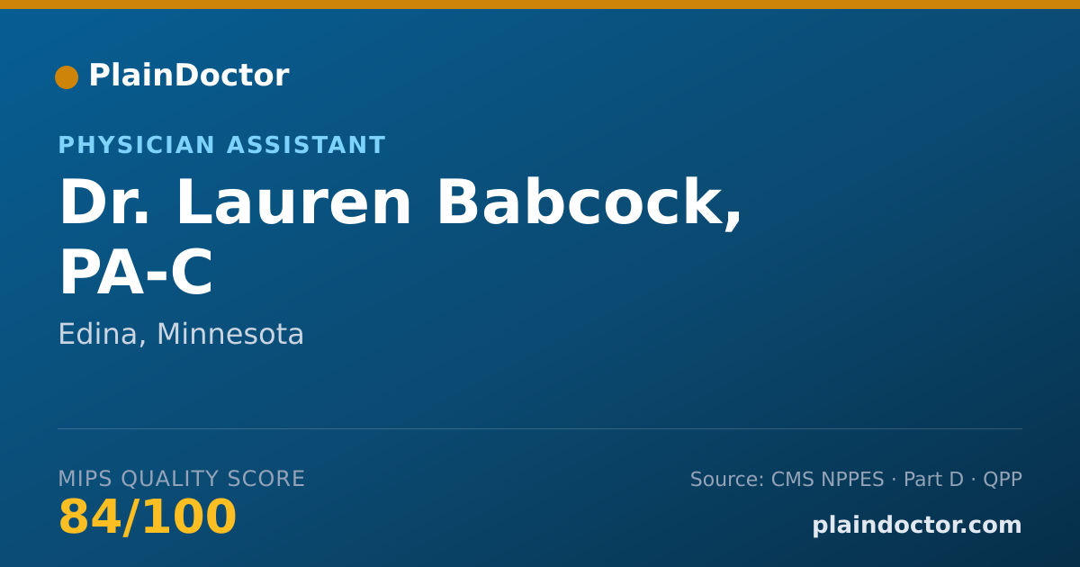Shareable card for Lauren Babcock, PA-C - Physician Assistant, Edina, MN