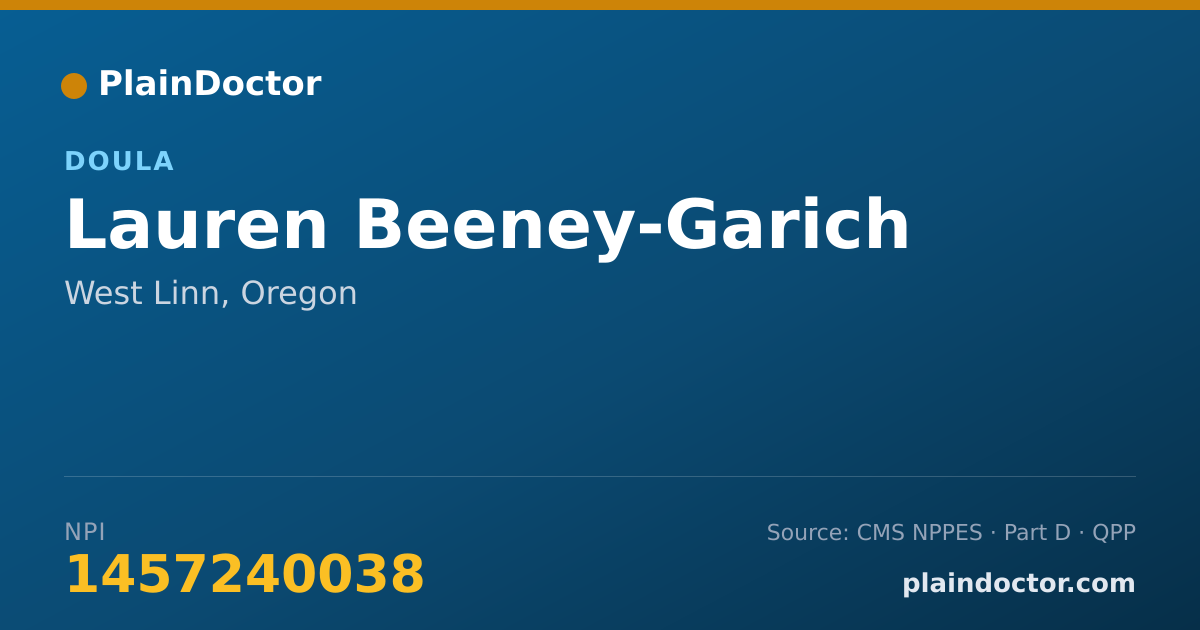 Shareable card for Lauren Beeney-Garich - Doula, West Linn, OR