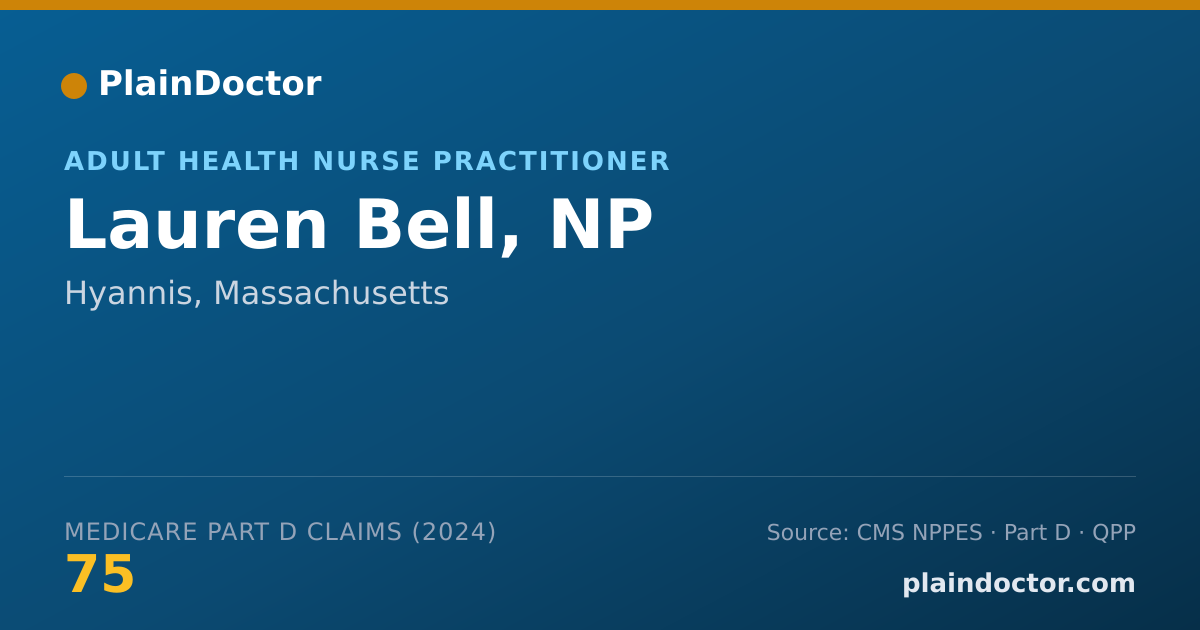 Shareable card for Lauren Bell, NP - Adult Health Nurse Practitioner, Hyannis, MA