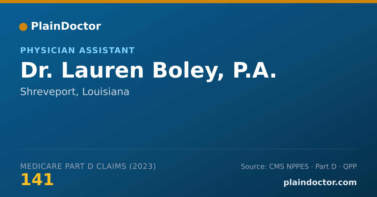 Shareable card for Lauren Boley, P.A. - Physician Assistant, Shreveport, LA