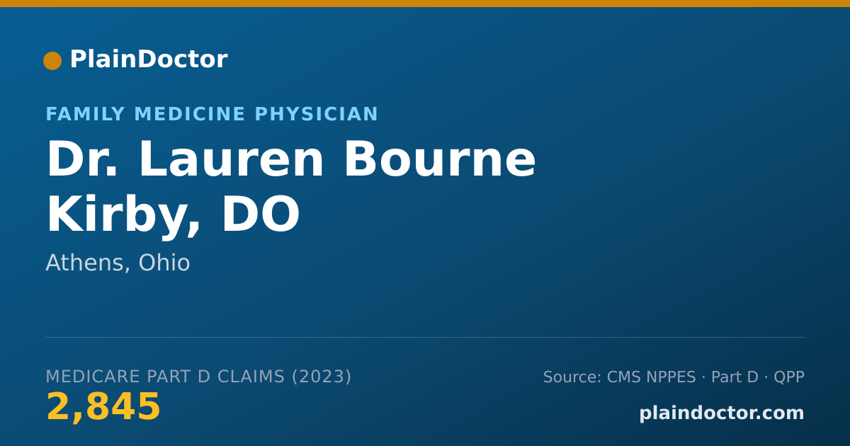 Shareable card for Lauren Bourne Kirby, DO - Family Medicine Physician, Athens, OH