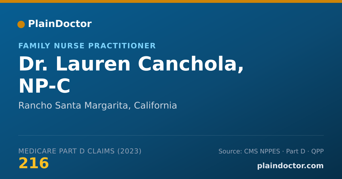 Shareable card for Lauren Canchola, NP-C - Family Nurse Practitioner, Rancho Santa Margarita, CA