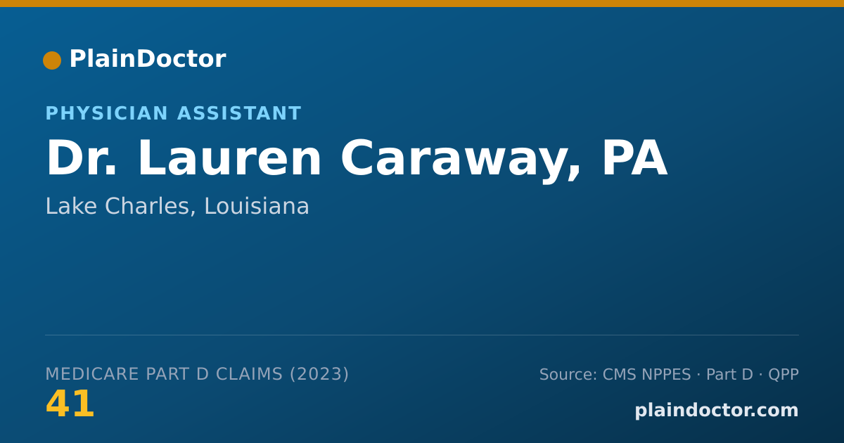 Shareable card for Lauren Caraway, PA - Physician Assistant, Lake Charles, LA