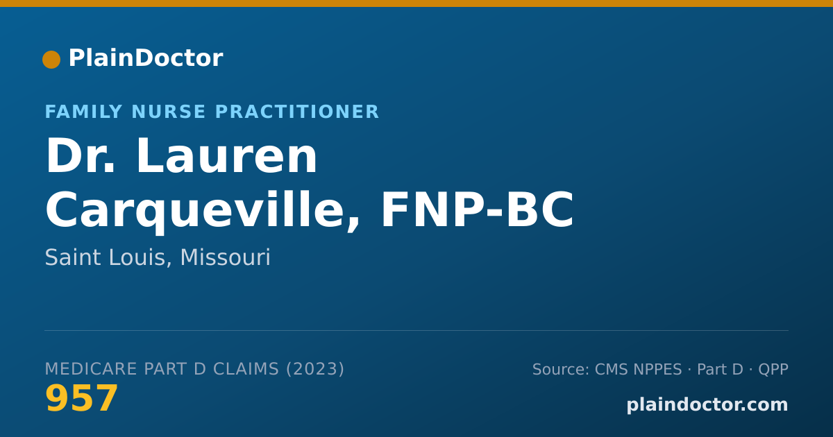 Shareable card for Lauren Carqueville, FNP-BC - Family Nurse Practitioner, Saint Louis, MO
