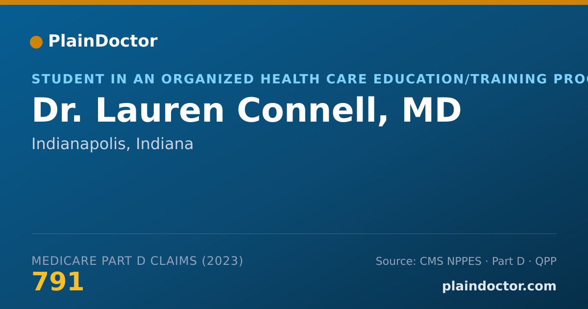Shareable card for Lauren Connell, MD - Student in an Organized Health Care Education/Training Program, Indianapolis, IN