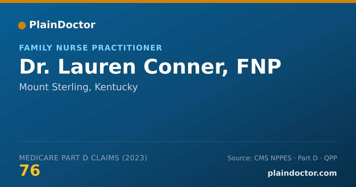 Shareable card for Lauren Conner, FNP - Family Nurse Practitioner, Mount Sterling, KY