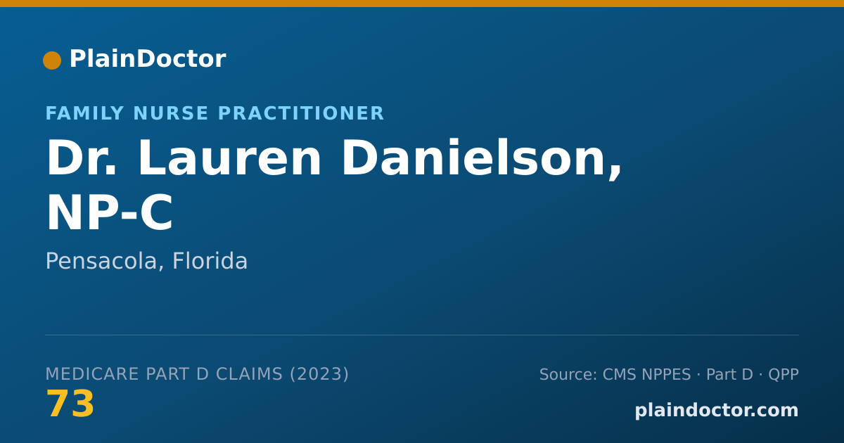 Shareable card for Lauren Danielson, NP-C - Family Nurse Practitioner, Pensacola, FL
