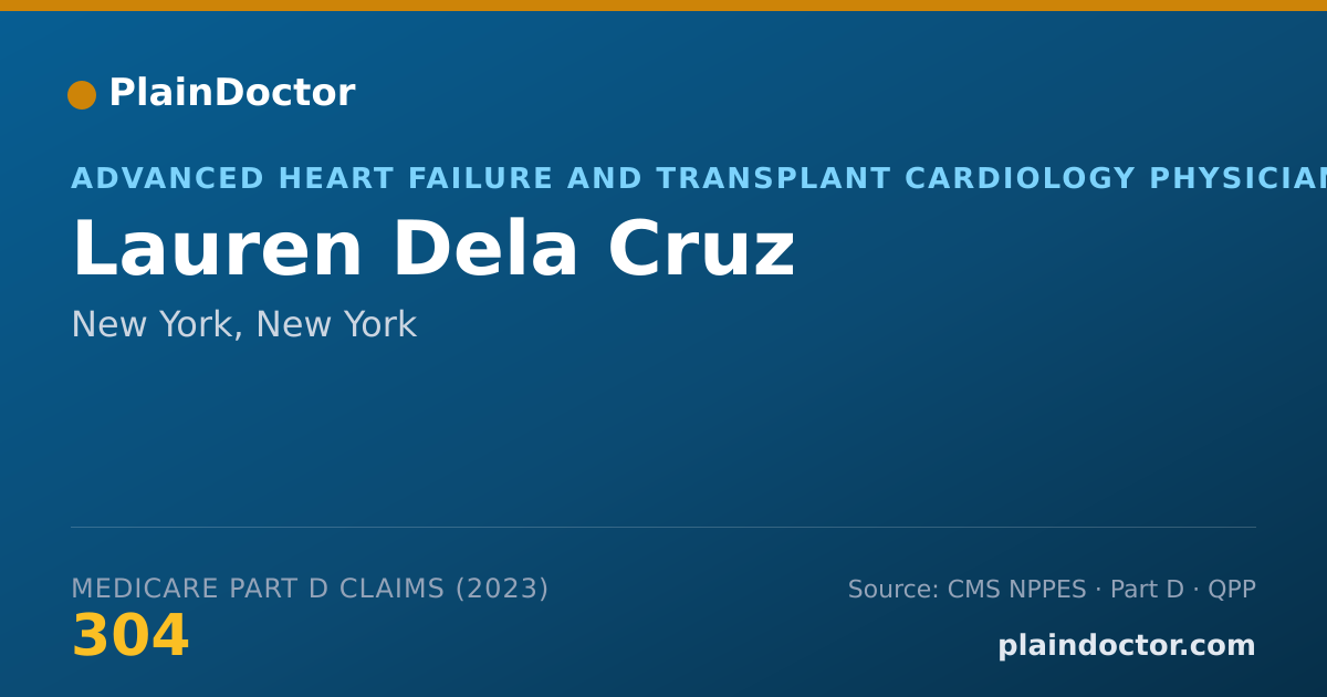 Shareable card for Lauren Dela Cruz - Advanced Heart Failure and Transplant Cardiology Physician, New York, NY