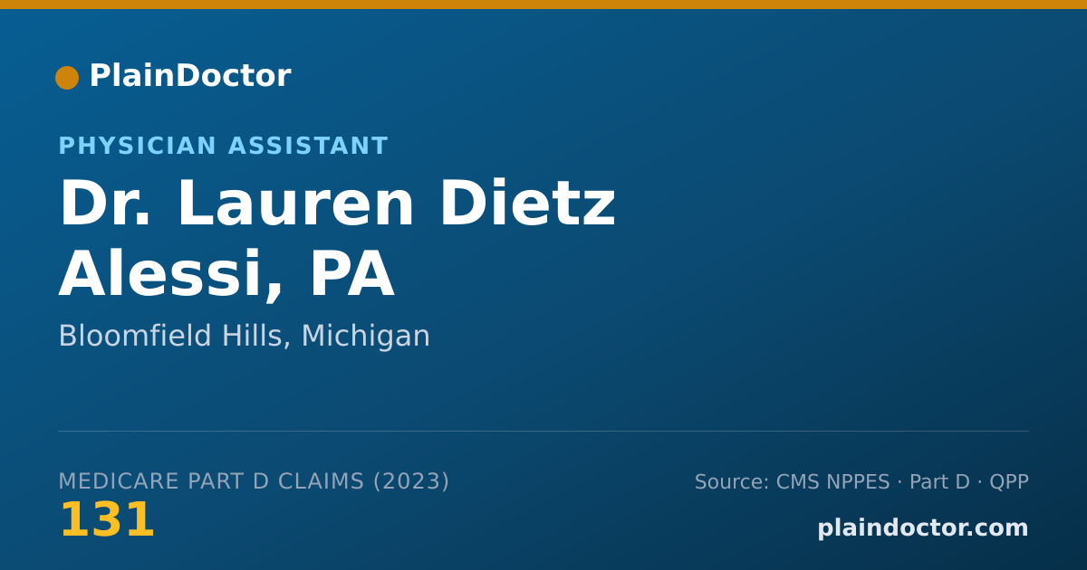 Shareable card for Lauren Dietz Alessi, PA - Physician Assistant, Bloomfield Hills, MI