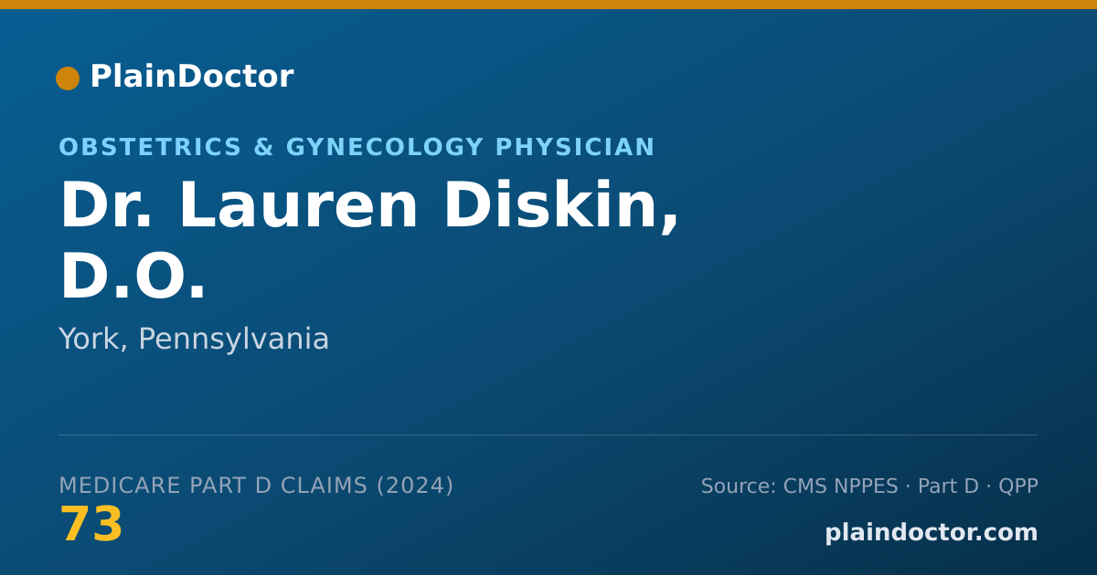 Shareable card for Lauren Diskin, D.O. - Obstetrics & Gynecology Physician, York, PA