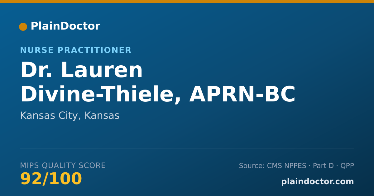 Shareable card for Lauren Divine-Thiele, APRN-BC - Nurse Practitioner, Kansas City, KS