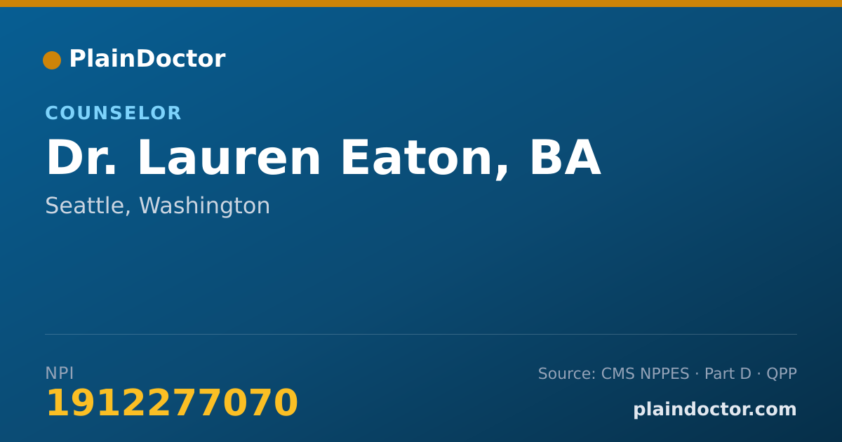 Shareable card for Lauren Eaton, BA - Counselor, Seattle, WA