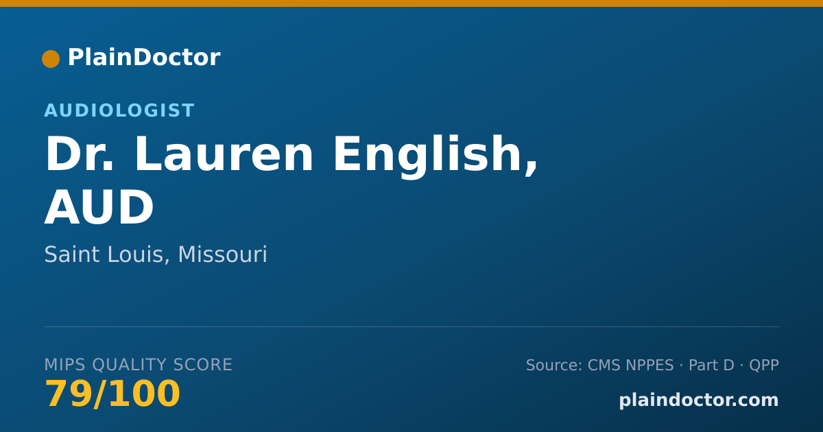 Shareable card for Lauren English, AUD - Audiologist, Saint Louis, MO
