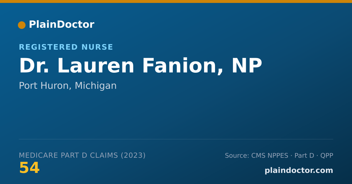 Shareable card for Lauren Fanion, NP - Registered Nurse, Port Huron, MI