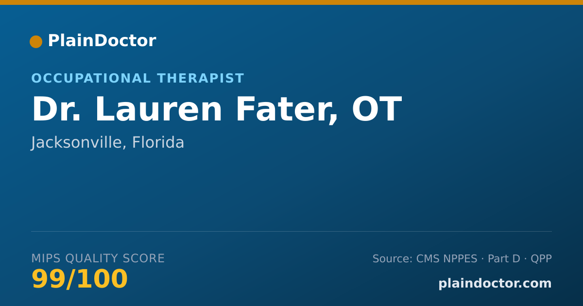 Shareable card for Lauren Fater, OT - Occupational Therapist, Jacksonville, FL