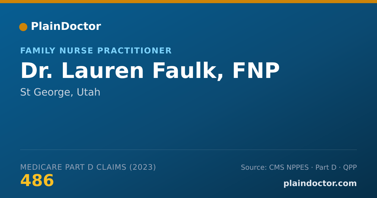 Shareable card for Lauren Faulk, FNP - Family Nurse Practitioner, St George, UT
