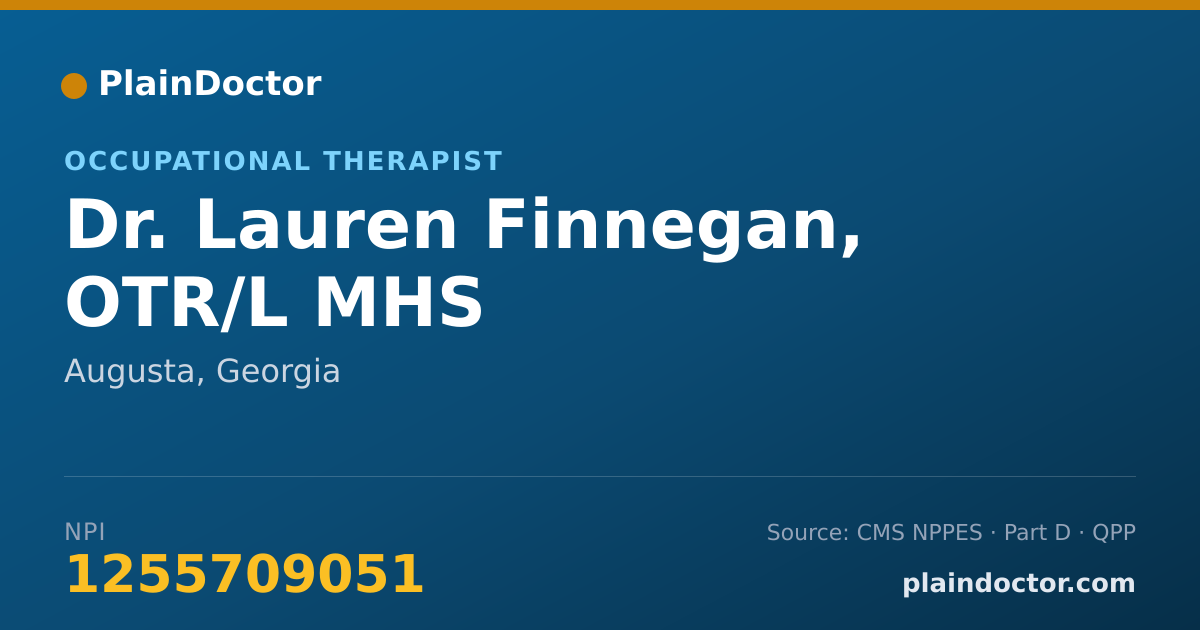 Shareable card for Lauren Finnegan, OTR/L MHS - Occupational Therapist, Augusta, GA